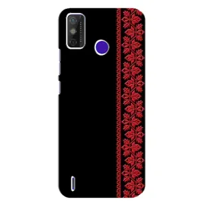 Силиконовый Чехол на TECNO Spark Power 2 (LC8) (Красная Вышиванка)