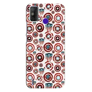 Чохол с Щітом Капітана Америки на TECNO Spark Power 2 (LC8) (Марвел щити)