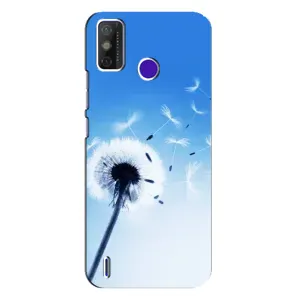 Силиконовый Чехол с одуванчиками на TECNO Spark Power 2 (LC8) (Одуванчик на голубом)