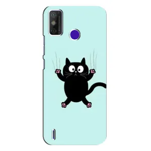 Силиконовый чехол с котиком для TECNO Spark Power 2 (LC8) (Падающий кот)