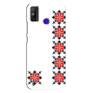 Силиконовый Чехол на TECNO Spark Power 2 (LC8) с картинкой Вышиванки (Силуэт вышиванки)