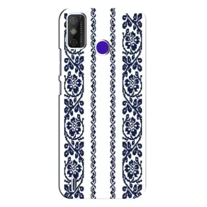 Силиконовый Чехол на TECNO Spark Power 2 (LC8) с картинкой Вышиванки (Синяя вышиванка)