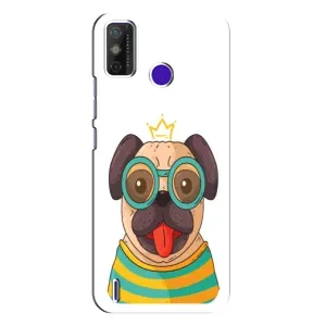 Бампер для TECNO Spark Power 2 (LC8) с картинкой "Песики" (Собака Король)