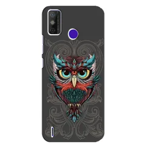 Чехлы с принтом СОВЫ для TECNO Spark Power 2 (LC8) (Сова на сером)