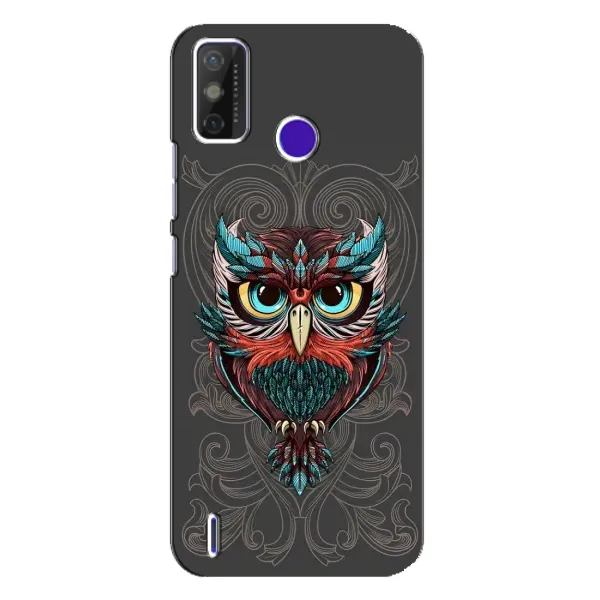 Чехол с рисунком «Сова на сером» для TECNO Spark Power 2 (LC8)