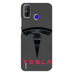 Силиконовый бампер с картинкой машины на TECNO Spark Power 2 (LC8) (Logo TESLA)