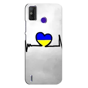 Силиконовый Чехол на TECNO Spark Power 2 (LC8) (Я-Украина) (Украинская кардиограмма)