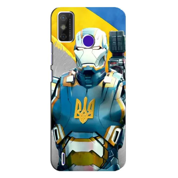 Чехол с рисунком «Украинский робокоп» для TECNO Spark Power 2 (LC8)