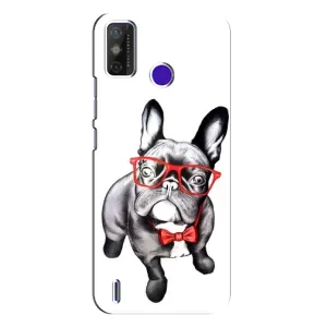 Бампер для TECNO Spark Power 2 (LC8) с картинкой "Песики" (В очках)