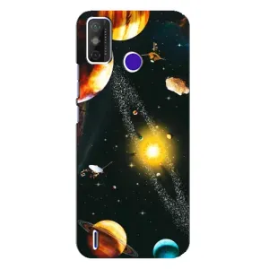 Чехол (ТПУ) с планетами на TECNO Spark Power 2 (LC8) (Вид с космоса)