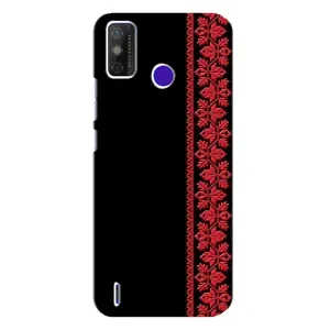 Силиконовый Чехол на TECNO Spark Power 2 (LC8) с картинкой Вышиванки (Вышиванка на черном)