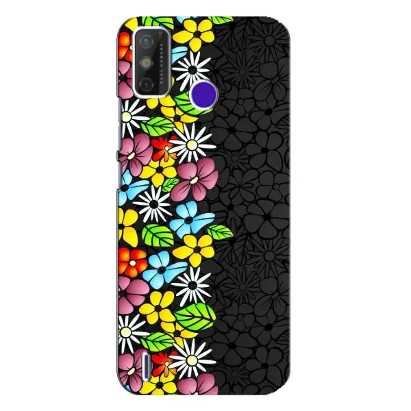 Чехол с рисунком «Яркие цветы» для TECNO Spark Power 2 (LC8)