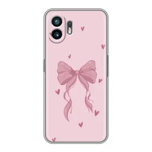 Чехол банты для TECNO Spark Slim (Бант на розовом)
