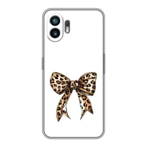 Чехол банты для TECNO Spark Slim (Леопардовый принт)