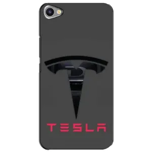 Силиконовый бампер с картинкой машины на Meizu U20 (Logo TESLA)
