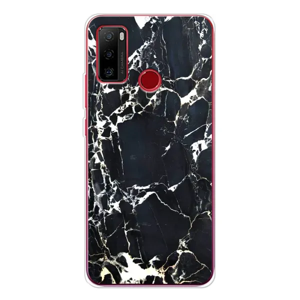 Чехол с рисунком «Чёрный мрамор» для Ulefone Note 10