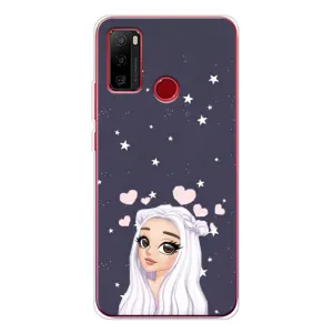 Чехол Стильные девушки на Ulefone Note 10 (Девушка и сердечки)