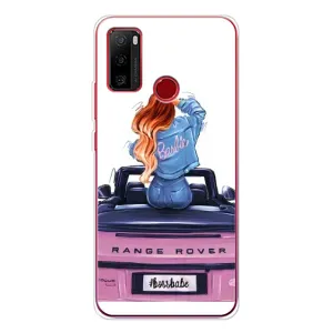 Силиконовый Чехол на Ulefone Note 10 с картинкой Стильных Девушек (Девушка на машине)