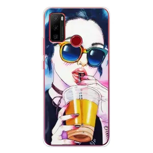 Чехол с картинкой Модные Девчонки Ulefone Note 10 (Девушка с коктейлем)