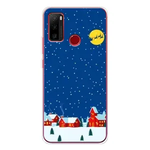 Силиконовый бампер на рождество для Ulefone Note 10 (Город в снегу)