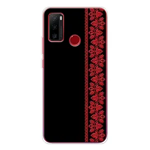 Силиконовый Чехол на Ulefone Note 10 (Красная Вышиванка)