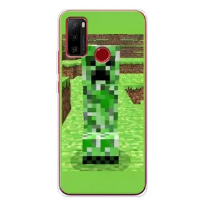 Чехлы для Ulefone Note 10 (Персонажи Майн Крафт) (Крипер 2)