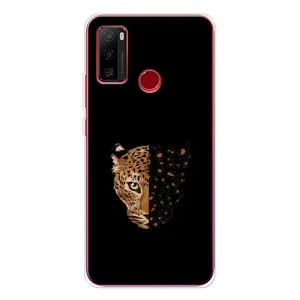 Чехол с леопардовым принтом на Ulefone Note 10 (Леопард на черном)