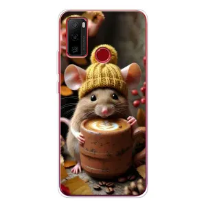 Чехол с рисунком «Мышка с кофе» для Ulefone Note 10