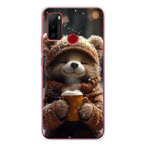 Чехол с рисунком «Медвежонок с кофе» для Ulefone Note 10