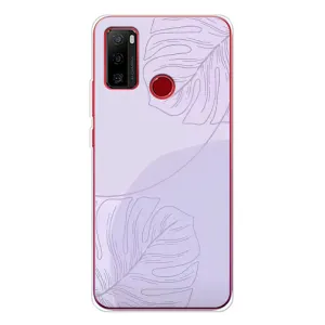 Чехол цветочный дизайн для Ulefone Note 10 (Монстера фиолетовая)