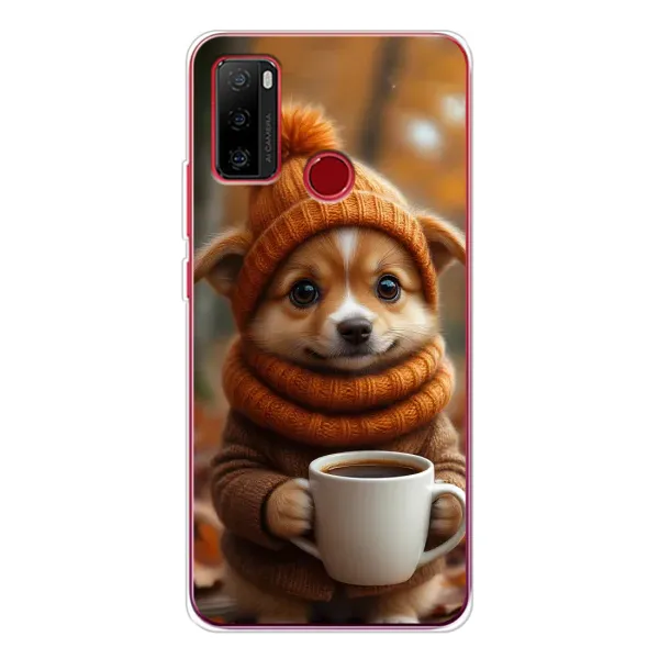 Чехол с рисунком «Собачка с кофе» для Ulefone Note 10 Чехол с рисунком «Собачка с кофе» для Ulefone Note 10