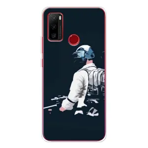 Силиконовый чехол с картинкой "Герой Pubg" на Ulefone Note 10 (В экиперовке)