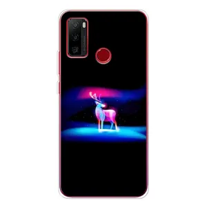 Силиконовый бампер с картинкой животных для Ulefone Note 10 (Яркий олень)