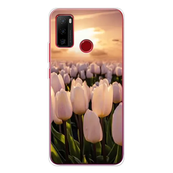 Чехол с рисунком «Закат с цветами» для Ulefone Note 10