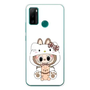 Чехол с принтом Лабубу для Ulefone Note 10P (Белый Лабубу)