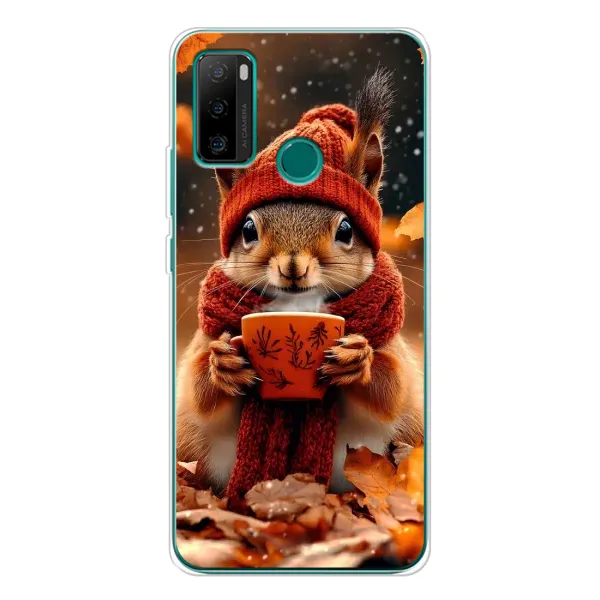 Чехол с рисунком «Белка с кофе» для Ulefone Note 10P