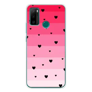 Чехлы с тематикой "Маленькие Сердечки" на Ulefone Note 10P (Чорные сердечки)