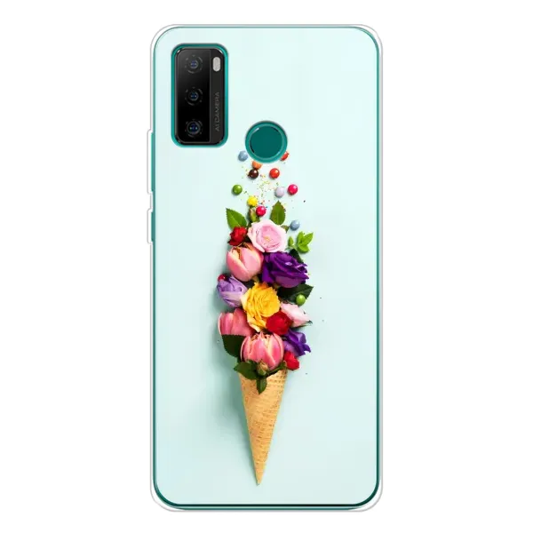 Чехол с рисунком «Цветок-мороженное» для Ulefone Note 10P Чехол с рисунком «Цветок-мороженное» для Ulefone Note 10P