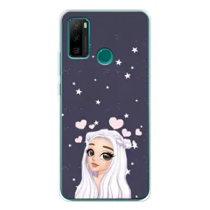 Чехол Стильные девушки на Ulefone Note 10P (Девушка и сердечки)
