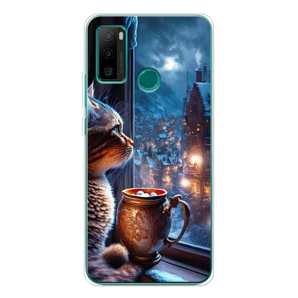 Чехол с рисунком «Кот новогодний» для Ulefone Note 10P