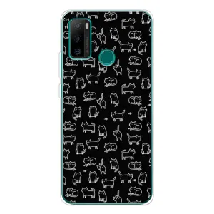 Чехол на тематику: Коты для Ulefone Note 10P (Котики на черном)