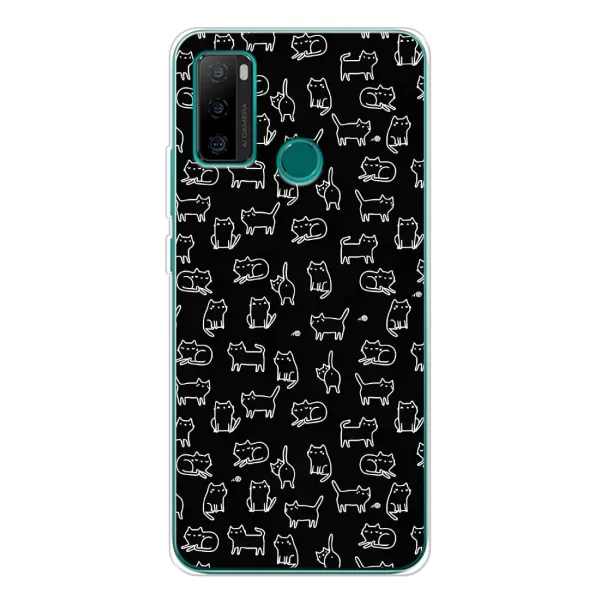 Чохол з малюнком «Котики на чорному» для Ulefone Note 10P Чохол з малюнком «Котики на чорному» для Ulefone Note 10P