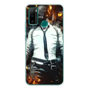 Силиконовый чехол с картинкой "Герой Pubg" на Ulefone Note 10P (Man Пубг)