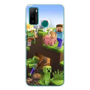 Чехлы для Ulefone Note 10P (Персонажи Майн Крафт) (Майн-крафт)