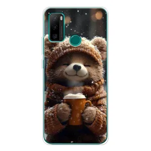 Чехол с рисунком «Медвежонок с кофе» для Ulefone Note 10P