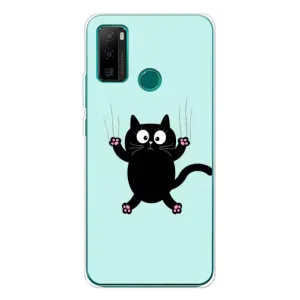 Силиконовый чехол с котиком для Ulefone Note 10P (Падающий кот)
