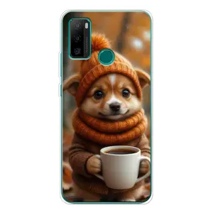 Чехол с рисунком «Собачка с кофе» для Ulefone Note 10P