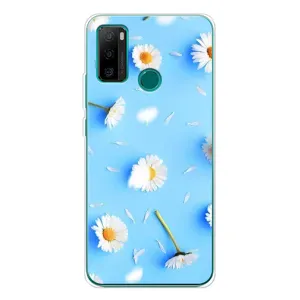 Чохол з Квітами для Ulefone Note 10P (ромашки на блакитному)