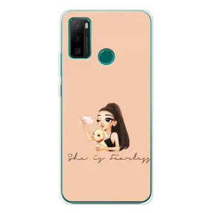 Силиконовый Чехол на Ulefone Note 10P с картинкой Стильных Девушек (С собакой)