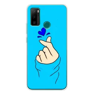 Чехлы (Знак сердечка) на Ulefone Note 10P (Сердце на синем)